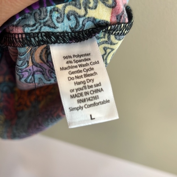 LulaRoe Julia dress size Large colorful - Picture 5 of 6